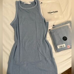 L/XL Rib High-Neck Contour Dress Bundle – Ash Blue *Read*